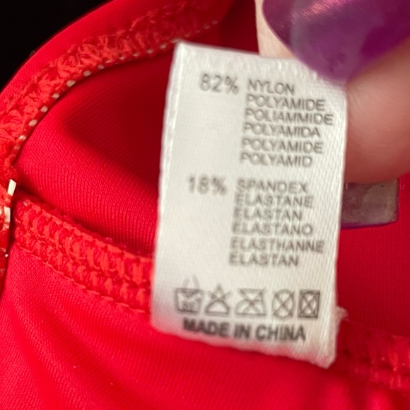 NWOT One Shoulder Bikini High Waisted Cutout Crop Top Swimsuit - Picture 5 of 6